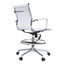Set of 2 Office Chair Ribbed Mid Back With Wheels And Arms Chrome Foot Rest