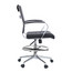Office Chair Ribbed Padded Open Mid Back With Wheels And Arms Chrome Foot Rest