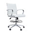 Office Chair Ribbed Padded Open Mid Back With Wheels And Arms Chrome Foot Rest