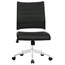 Ergonomic Conference Mid Back Office Armless Ribbed Chair Tilt Adjustable
