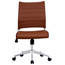 Ergonomic Conference Mid Back Office Armless Ribbed Chair Tilt Adjustable