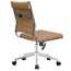 Ergonomic Conference Mid Back Office Armless Ribbed Chair Tilt Adjustable