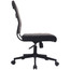 Ergonomic Conference Mid Back Office Armless Ribbed Chair on Black Base