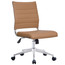 Set of 2 Open Mid Back Office Armless Ribbed Chair