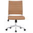 Set of 2 Open Mid Back Office Armless Ribbed Chair