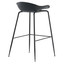 Set of 2, 28" Seat Height Molded Plastic Bar Stool