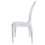 Set of 2 Clear Side Dining Room Modern Accent Armless Chairs