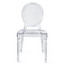 Set of 2 Clear Side Dining Room Modern Accent Armless Chairs