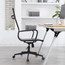 Set of 2 High Back With Arms Tilt Adjustable Height Office Chair Black Base