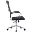 High Back Swivel Ribbed PU Leather Office Chair