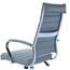 High Back Swivel Ribbed PU Leather Office Chair