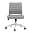 Modern Open Mid Back Office Armless Ribbed Chair Tilt Adjustable