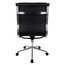 Black Modern Solid Mid Back PU Leather with Armless Adjustable Height