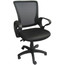 Set of 2 Mesh Back Office Chair Tilt Adjustable Arm Chair