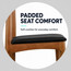 2xhome Set of 2 Solid Wood Farmhouse Counter Stools with PU Leather Cushion Seat, Modern Accent Dining Elbow Chair Barstools
