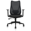 2xhome Modern High Back Ergonomic Mesh Office Chair with Adjustable Lumbar, PU Leather Padded Seat, 360° Swivel & Recline