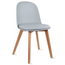 Set of 2 Modern Dining Side Chair with Armless PU Leather Cushion Seat and Wooden Legs
