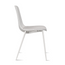 Set of 2 Modern Plastic Dining Armless Chairs Molded Round Seat Metal Legs