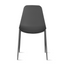 Set of 2 Modern Plastic Dining Armless Chairs Molded Round Seat Metal Legs