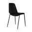 Copy of Set of 4 Modern Plastic Dining Armless Chairs Molded Round Seat Metal Legs