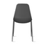 Copy of Set of 4 Modern Plastic Dining Armless Chairs Molded Round Seat Metal Legs