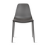 Copy of Set of 4 Modern Plastic Dining Armless Chairs Molded Round Seat Metal Legs