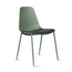 Copy of Set of 4 Modern Plastic Dining Armless Chairs Molded Round Seat Metal Legs