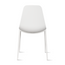 Copy of Set of 4 Modern Plastic Dining Armless Chairs Molded Round Seat Metal Legs