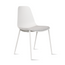 Copy of Set of 4 Modern Plastic Dining Armless Chairs Molded Round Seat Metal Legs