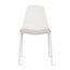 Copy of Set of 4 Modern Plastic Dining Armless Chairs Molded Round Seat Metal Legs