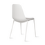 Copy of Set of 4 Modern Plastic Dining Armless Chairs Molded Round Seat Metal Legs