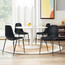Copy of Set of 4 Modern Plastic Dining Armless Chairs Molded Round Seat Metal Legs