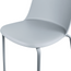 Armless Plastic Dining Chair With Metal Legs
