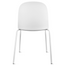 Armless Plastic Dining Chair With Metal Legs