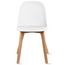 Armless Plastic Dining Chair With Wooden Legs