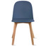 Armless Plastic Dining Chair With Wooden Legs