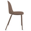 Armless Plastic Dining Chair With Metal Legs and PU Leather Cushion Seat