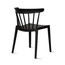 Dining Elbow Side Chairs Molded Plastic Indoor and Outdoor Stackable Slat Back Patio Chair