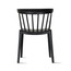 Dining Elbow Side Chairs Molded Plastic Indoor and Outdoor Stackable Slat Back Patio Chair