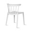 Dining Elbow Side Chairs Molded Plastic Indoor and Outdoor Stackable Slat Back Patio Chair