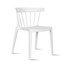 Dining Elbow Side Chairs Molded Plastic Indoor and Outdoor Stackable Slat Back Patio Chair