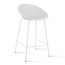 Set of 2 Mid-Century Modern Barstool Metal Frame with Breathable Perforated Egg Shaped Seat for Indoor/Outdoor Use
