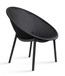 Mid-Century Modern Plastic Lounge Chair Plastic Legs with Breathable Perforated Egg Shaped Seat for Indoor/Outdoor Use