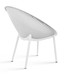Mid-Century Modern Plastic Lounge Chair Plastic Legs with Breathable Perforated Egg Shaped Seat for Indoor/Outdoor Use