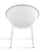 Mid-Century Modern Plastic Lounge Chair Plastic Legs with Breathable Perforated Egg Shaped Seat for Indoor/Outdoor Use