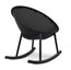Mid-Century Modern Plastic Rocking Lounge Chair Plastic Legs with Breathable Perforated Egg Shaped Seat for Indoor/Outdoor Use