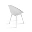 Set of 2 Mid-Century Modern Dining Chair Plastic Legs with Breathable Perforated Egg Shaped Seat for Indoor/Outdoor Use