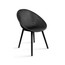 Set of 2 Mid-Century Modern Dining Chair Plastic Legs with Breathable Perforated Egg Shaped Seat for Indoor/Outdoor Use