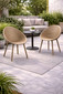 Set of 2 Mid-Century Modern Dining Chair Plastic Legs with Breathable Perforated Egg Shaped Seat for Indoor/Outdoor Use