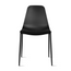 Modern Plastic Dining Armless Chairs Molded Round Seat Metal Legs